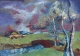 The Creative Landscape Series -3 (ART-18692-123292) - Handpainted Art Painting - 18in X 24in