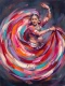 Spiraling Festival Spirit (PRT-15697-123408) - Canvas Art Print - 45in X 60in