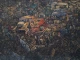 Slum Eviction (ART-18009-123382) - Handpainted Art Painting - 56in X 45in