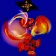 Embers Of The Blue Horizon - OM- Acrylics (PRT-16909-123635) - Canvas Art Print - 36in X 36in