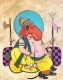 Traditional Pichwai Ganesha Artwork – Ethnic Wall Art On Canvas (ART-17034-123618) - Handpainted Art Painting - 12in X 15in