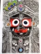 Lord's Of Jagarnath Ji//Handmade Painting (ART-18655-123686) - Handpainted Art Painting - 12in X 9in