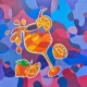 Liquid Sunshine (ART-16516-116990) - Handpainted Art Painting - 12in X 12in