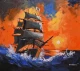 VOYAGE THROUGH FIRE (ART-18703-123763) - Handpainted Art Painting - 40in X 36in