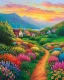 Art Of Flower Landscape (PRT-7809-123891) - Canvas Art Print - 14in X 18in