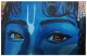 Close-Up Eyes Of Lord Krishna (ART-18765-123951) - Handpainted Art Painting - 18in X 12in