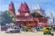 City Scape (ART-7901-123982) - Handpainted Art Painting - 11in X 8in
