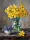 Golden Blooms (PRT-15697-123987) - Canvas Art Print - 45in X 60in