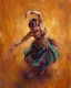 Golden Grace In Motion (PRT-15697-123967) - Canvas Art Print - 48in X 60in