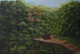 camping alone, tree, forest, green, nature, hut, campfire, landscape,Camping Alone,ART_1302_11093,Artist : Raju Dyapur,Oil