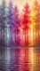 Symphony Of The Prismatic Woods (PRT-15697-124591) - Canvas Art Print - 33in X 60in