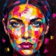 Vibrant Prism Of Serenity (PRT-15697-124228) - Canvas Art Print - 60in X 60in