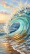Crest Of Luminous Tides (PRT-16861-124467) - Canvas Art Print - 33in X 60in