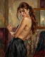 Amber Shadows And Silk (PRT-16861-124576) - Canvas Art Print - 48in X 60in