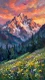 Alpenglow Summit Meadow (PRT-16861-124468) - Canvas Art Print - 33in X 60in