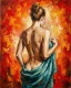 Amber Warmth And Silk (PRT-16861-124581) - Canvas Art Print - 48in X 60in