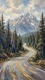 Ascent Through Evergreen Valleys (PRT-16861-124498) - Canvas Art Print - 33in X 60in
