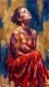 Gilded Reverie In Crimson (PRT-16861-124728) - Canvas Art Print - 33in X 60in