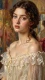 A Gaze Through Lace (PRT-15697-124760) - Canvas Art Print - 34in X 60in