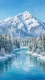 Azure Echoes Of The Summit (PRT-16861-124369) - Canvas Art Print - 33in X 60in