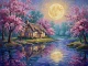 Moonlight On Blossom Bend (PRT-15697-124730) - Canvas Art Print - 60in X 45in