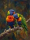 Chromatic Symphony Of Feathers (PRT-15697-124434) - Canvas Art Print - 45in X 60in