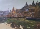 Benaras Ghat (PRT-18009-124170) - Canvas Art Print - 30in X 21in