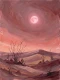 Moonlit Desert In Dusty Rose (PRT-15697-124667) - Canvas Art Print - 45in X 60in