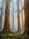 Sanctuary Of Towering Pines (PRT-15697-124897) - Canvas Art Print - 45in X 60in