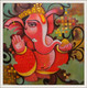 religious, ganesha painting, red, pink, orange shade painting,GANRAJ 3,ART_1033_11035,Artist : PARESH MORE,Acrylic