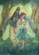 Radha Krishna Prem Bihar (PRT-8729-124877) - Canvas Art Print - 25in X 36in
