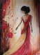 Women Back Look (ART-18825-124863) - Handpainted Art Painting - 16in X 22in
