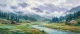 Misty Solitude Of Mechuka (PRT-15697-124989) - Canvas Art Print - 60in X 25in