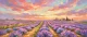Sunset Over The Lavender Sea (PRT-15697-124904) - Canvas Art Print - 60in X 25in