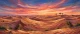 Fiery Sunset Over Thar Desert Dunes (PRT-15697-125010) - Canvas Art Print - 60in X 25in