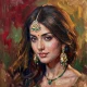 Vibrant Tonal Visage (PRT-15697-125230) - Canvas Art Print - 60in X 60in