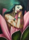 Enfolded In Lotus Petals (PRT-16861-124820) - Canvas Art Print - 44in X 60in