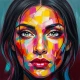 Prism Of Her Soul (PRT-15697-124306) - Canvas Art Print - 60in X 60in