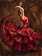 Rhythm In Deep Crimson (PRT-15697-125287) - Canvas Art Print - 45in X 60in