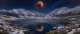 Eclipse Over Alpather Ice (PRT-15697-125099) - Canvas Art Print - 60in X 25in