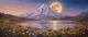 Harvest Moon Over Manimahesh (PRT-15697-125049) - Canvas Art Print - 60in X 25in