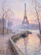 Lavender Dawn By Seine (PRT-15697-124952) - Canvas Art Print - 45in X 60in