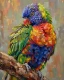 Symphony Of Vibrant Plumage (PRT-15697-124537) - Canvas Art Print - 48in X 60in