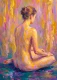 Luminous Meditation In Violet (PRT-16861-124706) - Canvas Art Print - 43in X 60in