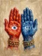 Duality Of Sacred Protection (PRT-15697-125613) - Canvas Art Print - 45in X 60in