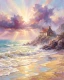 Dawn Over Golden Sands (PRT-15697-125390) - Canvas Art Print - 48in X 60in