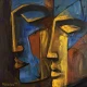 Silent Communion (ART-18703-126296) - Handpainted Art Painting - 36in X 36in