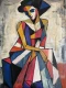 The Seated Muse (PRT-18703-126311) - Canvas Art Print - 36in X 48in