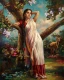 Grace Beneath Bowering Boughs (PRT-15697-125229) - Canvas Art Print - 48in X 60in