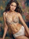Seated Study In Color (PRT-16861-126009) - Canvas Art Print - 45in X 60in